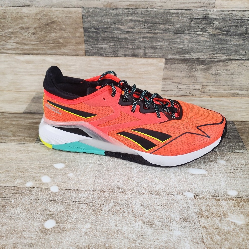 Reebok Nano X2 Tr Adventure Womens Shoes Sz 9.5 Orange Black Low Top Sneaker